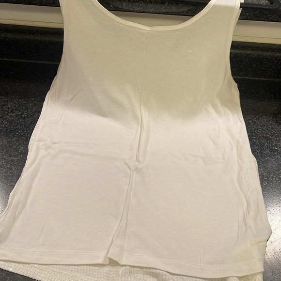 Lane Bryant: White Sequin Tank Top - Picture 6 of 9